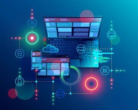 Layered abstract design, symbolizing complex system architecture